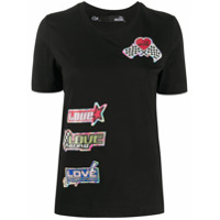 Love Moschino Camiseta com estampa de logo - Preto
