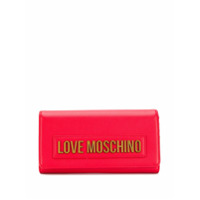 Love Moschino Carteira com placa de logo - Vermelho