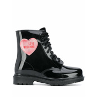 Love Moschino Coturno com patch de logo - Preto