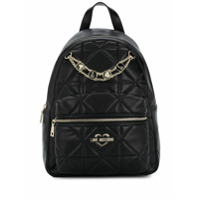 Love Moschino Mochila matelassê com logo - Preto