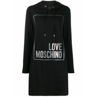 Love Moschino Moletom com logo e capuz - Preto