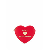 Love Moschino Porta-moedas de coração com placa de logo - Vermelho