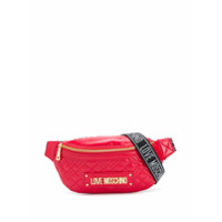 Love Moschino quilted logo belt bag - Vermelho