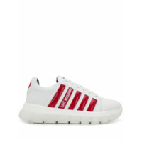 Love Moschino stripe-side low-top trainers - Branco