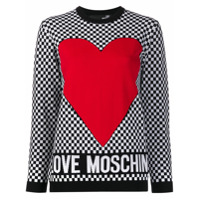 Love Moschino Suéter com estampa de coração - Branco