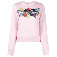Love Moschino Suéter com estampa de estrela - Rosa