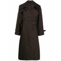Low Classic Trench coat com abotoamento duplo e cinto - Marrom