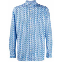 Luigi Borrelli Camisa com estampa floral - Azul