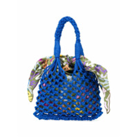 M Missoni Bolsa tote de trico aberto - Azul