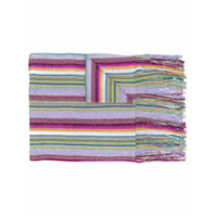 M Missoni Echarpe com listras e acabamento de tassel - Roxo