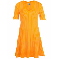 M Missoni Vestido de tricô laranja canelado