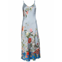 Madison.Maison Vestido Lynn de seda com estampa floral - Azul