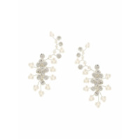 Magda Butrym Anemone creeper crystal earrings - Branco