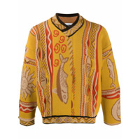 Magliano Suéter mangas longas com acabamento contrastante - Amarelo