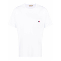 Maison Kitsuné Camiseta com logo bordado - Branco