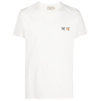 Maison Kitsuné Camiseta de algodão com logo bordado - Neutro