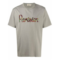 Maison Kitsuné Camiseta Parisien com bordado - Cinza