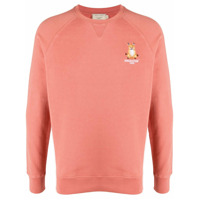 Maison Kitsuné Moletom com bordado de raposa - Rosa