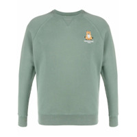 Maison Kitsuné Moletom com bordado de raposa - Verde
