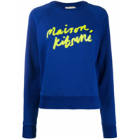 Maison Kitsuné Moletom com estampa de logo - Azul
