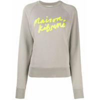 Maison Kitsuné Moletom com estampa de logo - Cinza