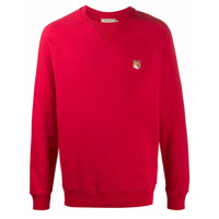 Maison Kitsuné Moletom com patch de raposa - Vermelho