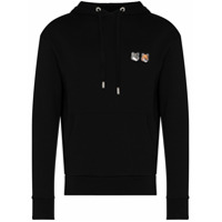 Maison Kitsuné Moletom Fox com capuz e patch de logo - Preto