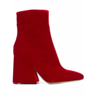 Maison Margiela Ankle boot 'Flared' com salto robusto - Vermelho