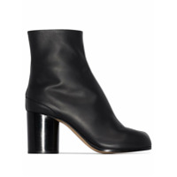 Maison Margiela Ankle boot preta de couro e salto 80mm - Preto