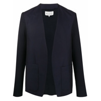 Maison Margiela Blazer sem colarinho com mangas de tricô - Azul