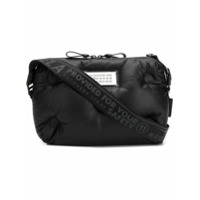 Maison Margiela Bolsa de couro com logo - Preto