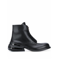 Maison Margiela Bota de couro com cadarço - Preto