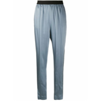 Maison Margiela Calça cenoura de cetim - Azul