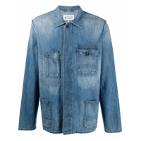 Maison Margiela Camisa jeans com fechamento oculto - Azul