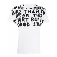 Maison Margiela Camiseta com estampa Charity AIDS - Branco