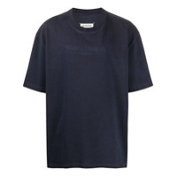 Maison Margiela Camiseta oversized com logo bordado - Azul