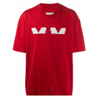 Maison Margiela Camiseta Spliced MM com logo - Vermelho