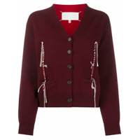 Maison Margiela Cardigan com detalhe torcido - Vermelho