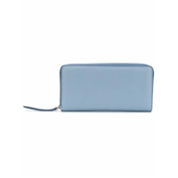 Maison Margiela Carteira de couro com zíper e textura - Azul