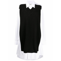 Maison Margiela Chemise com efeito de suéter - Preto