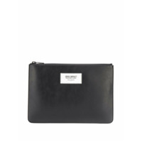Maison Margiela Clutch com patch de logo - Preto
