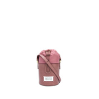 Maison Margiela logo patch crossbody bucket bag - Rosa