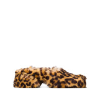 Maison Margiela Mule com pelos e estampa de leopardo - Marrom