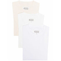 Maison Margiela Pacote com 3 camisetas de algodão - Branco