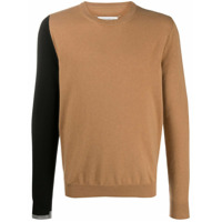 Maison Margiela Suéter com mangas contrastantes - Marrom