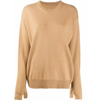 Maison Margiela Suéter oversized com fenda nos punhos - Marrom
