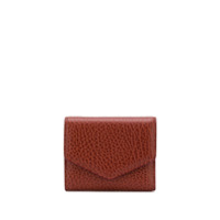 Maison Margiela textured flap wallet - Marrom