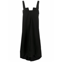 Maison Margiela Vestido midi com gola V - Preto