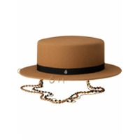 Maison Michel Augusta chain link hat - Marrom