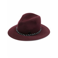 Maison Michel braided-detail fedora hat - Vermelho